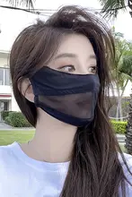 夏用 女性向け透気の良いマスク【UVカット・薄手のメッシュ・日焼け防止】
