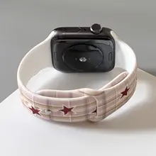 星型デザインのスポーツ用シリコンバンド【Apple Watch対応・オリジナルスタイル】
