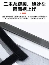 穴あけ不要マジックテープ付きファスナー網戸【自貼り・防虫・側開き】