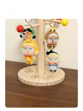 毛糸のぬいぐるみディスプレイラック【ウッド製・鍵チェーンや飾りの収納に最適】
