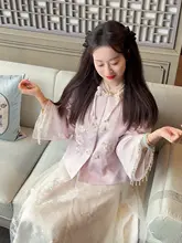 新中式デザインの暗柄刺繍ショートコート【秋用・女性用】