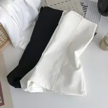 高腰Aラインパンツ【シンプルデザイン・秋用・フレア】（セットアップ対応）
