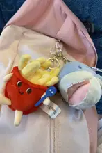 可愛いサメデザインのぬいぐるみキーリング【柔らかい素材・バッグチャーム・シンガー推奨】