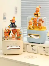 可愛いデザインの収納ボックス【星型キャラクター・多機能・ティッシュケース】