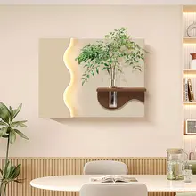 立体砂岩風の電気メーター飾り絵【グリーン植物用・水培装飾・スイッチボックス用】