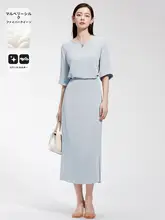 CVANEA シルク製 半身スカートセット【28姆米・夏用・シンプル・通勤スタイル】