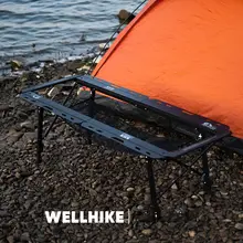 WELLHIKE 多機能折りたたみアルミ合金テーブル【高さ調整可能・アウトドア用・5ユニット】