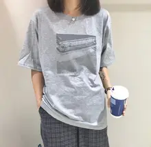 ユニセックス ビッグサイズのコットンラウンドネック半袖Tシャツ【ゆったりシルエット・学生向け】
