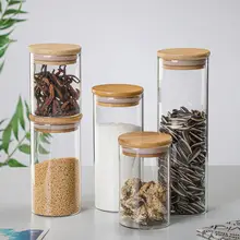 食品用無鉛高ボロシリケイトガラス密封容器【透明・茶葉収納用】
