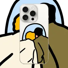 スマホケース iPhone対応 Android対応 クリア シリコン アニメ風 キャラクター柄 可愛い シンプル