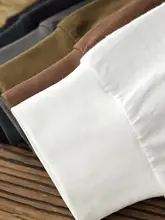 竹節コットン長袖Tシャツ【無地・ヴィンテージ・メンズ・ルーズフィット・ラグランスリーブ・クルーネック】