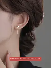 999純銀製 バタフライイヤーカフ【トレンド・流れるフリンジデザイン・睡眠用】