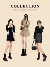 Warrior 厚底ブーツ【レディース・ブラック・英国風・春夏用】