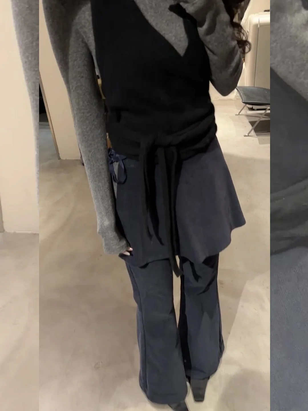 20代後半の女性が今、選ぶべき春のコーデは？レイヤードニットキャミソールとハイウエストスカートパンツのセットアップが答え