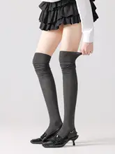 春夏用 薄手の竹綿透湿ソックス【ロング丈・膝上・流行デザイン】