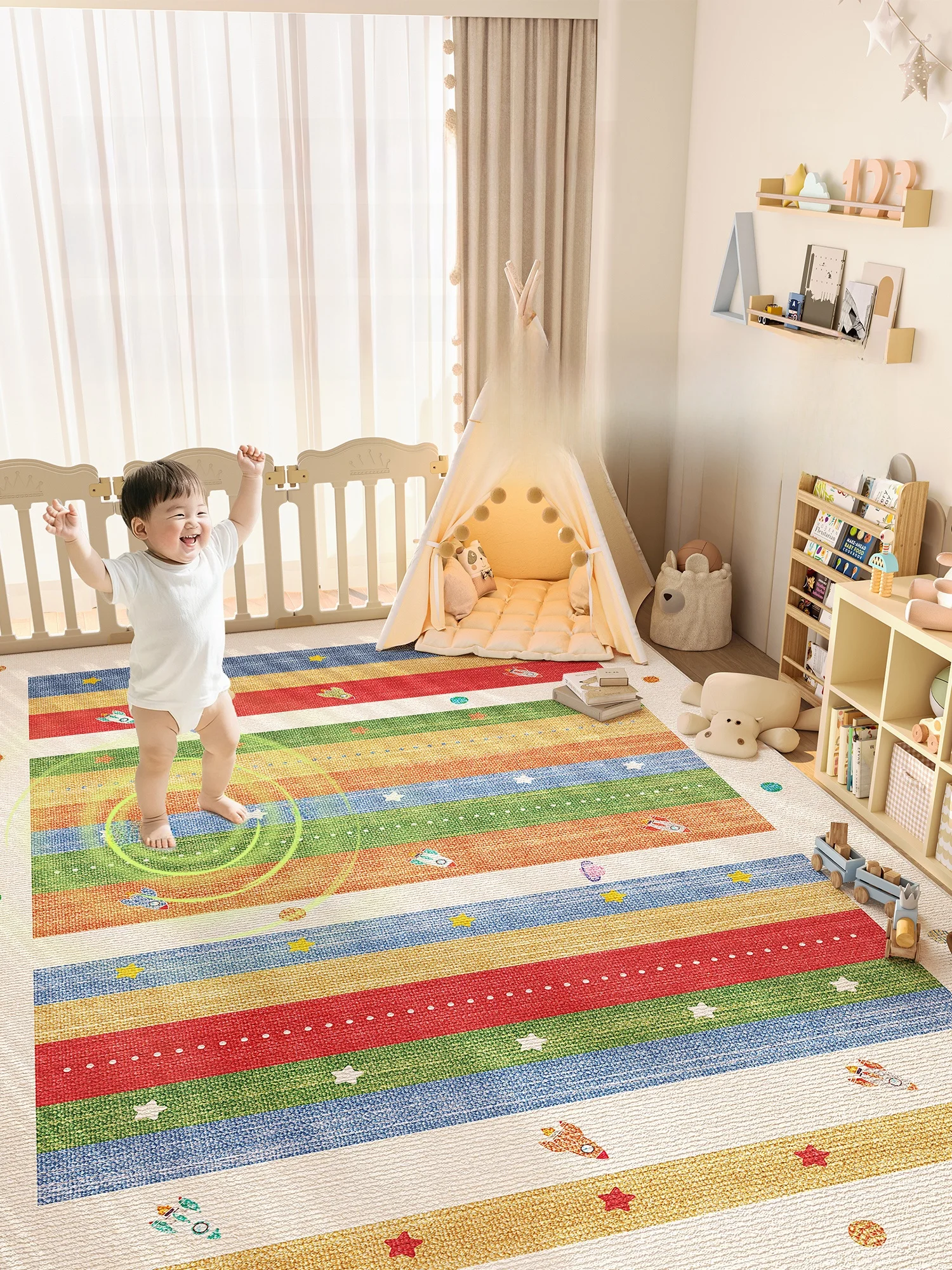 子供部屋用カーペット：冬用防水タイプのクッション性と吸音性能を実証