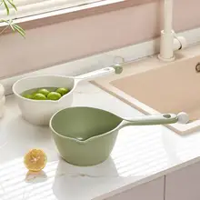 キッチン用水差しスプーン【優質プラスチック・長柄・洗髪用デザイン】