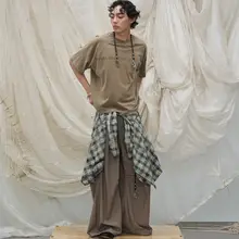 ユニークなデザイン！ウォッシュ加工のプリント半袖Tシャツ【タイム要素・レトロスタイル】