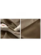 カーキ色ウール製ハイウエストAラインスカート【秋春用・ロング丈・大きいサイズ対応】