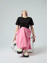 Guuli バイカラー花びらデザイン ワンピース【カジュアル・ウエストシェイプ・フレアスカート】