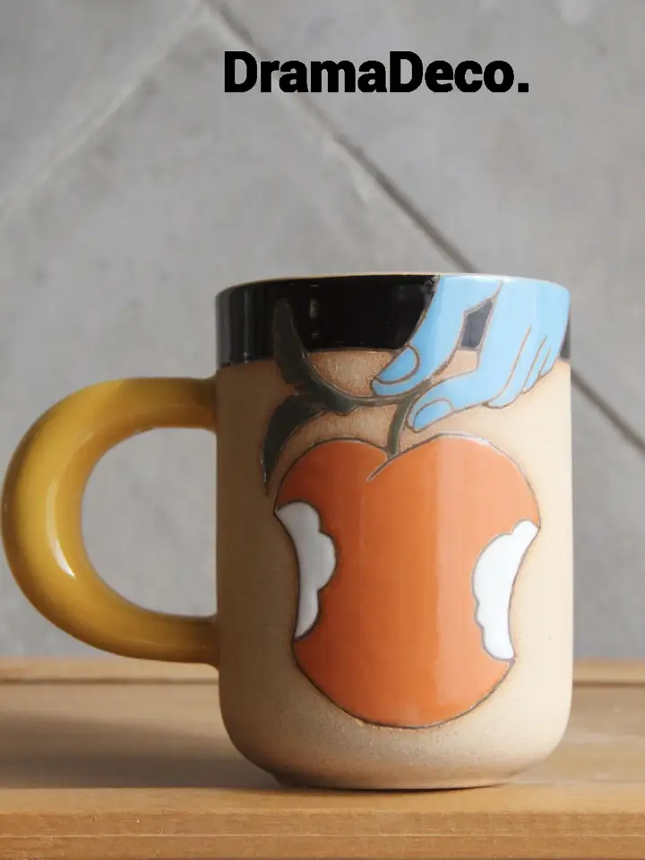 オリジナル手作り陶器マグカップ【デザイン性の高いコーヒーカップ・クリエイティブギフト】