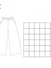 シンプルなデザインのワイドレッグパンツ型紙【DIY用・布の選び方も自由】