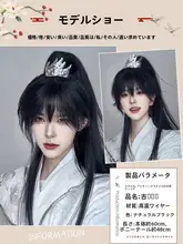 高いポニーテールの男性用コスプレウィッグ【古典スタイル・フルカバー・長髪】