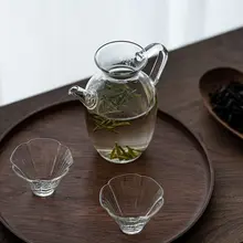 小さなポット サービスカップ フィルター 茶器 花茶カップ 耐熱ガラス