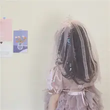 子供用 ヘアアクセサリー プリンセスドレス用ベールとクラウン【防滑デザイン】