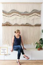 北欧手工編み大壁掛けタペストリー【ボヘミアンスタイル・寝室・リビング用装飾】