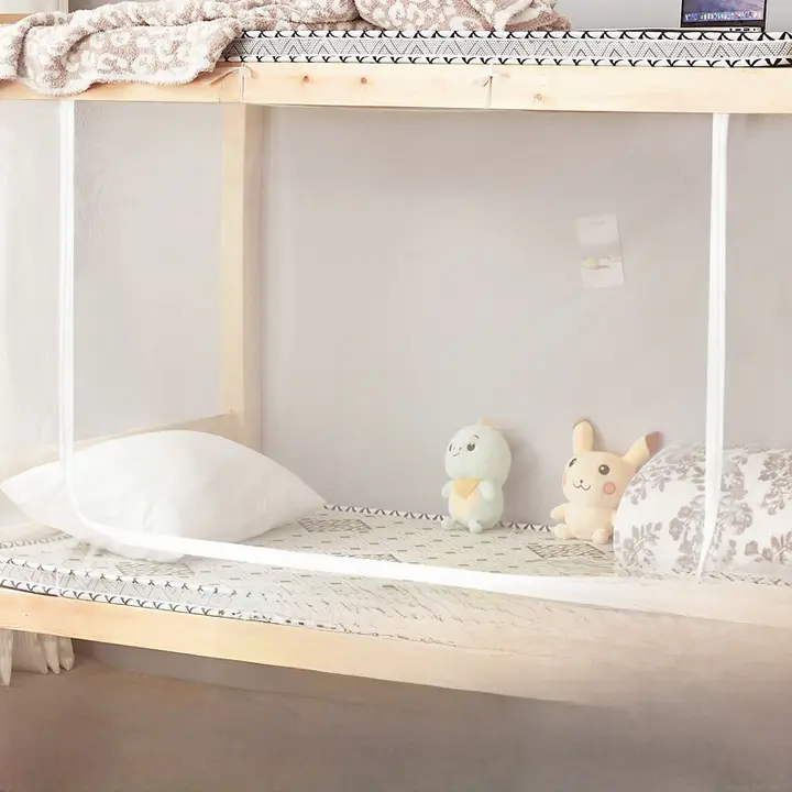 学生用二段ベッド用蚊帳【遮光機能・フレーム不要・シングルベッド対応】