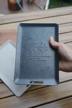 折りたたみ バーベキュープレート 角型 コンパクト 焦げ付きにくい 持ち運び便利 キャンプ アウトドア ステーキ 目玉焼き 鉄板焼き