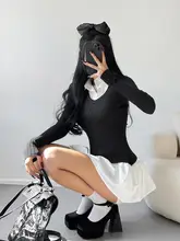 風車と矛のデザイン！長袖ニットワンピース【ウエスト絞り・プリーツスカート・春用】（セットアップ対応）