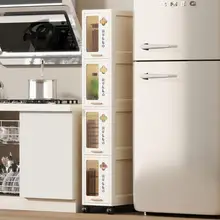 隙間収納用キッチンラック【狭型・壁付けタイプ・収納力抜群】