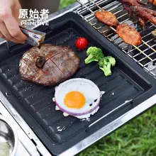 家庭用バーベキューグリルプレート【30×25cm・韓国風・ノンスティック・アウトドア用】