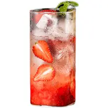 透明耐熱ガラス製ドリンクカップ【北欧風・家庭用・ジュース用】
