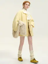 ベージュウールコート【厚手・ラウンドネック・秋冬用】