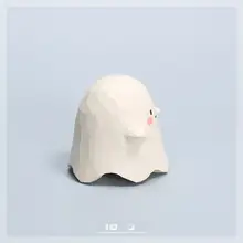 木製 置物 手彫り おばけ 癒やし 解消 デスクトップ インテリア ハロウィン 誕生日プレゼント