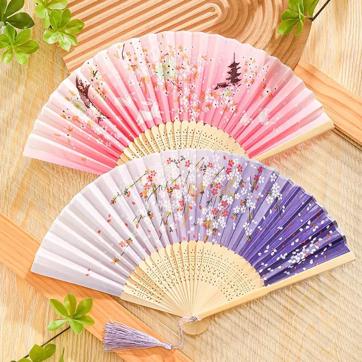 折りたたみ式扇子【中国風・子供用・舞踏用・竹製・携帯便利】