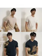 冷感メッシュ Vネックポロシャツ 男性 夏用 ニット クール