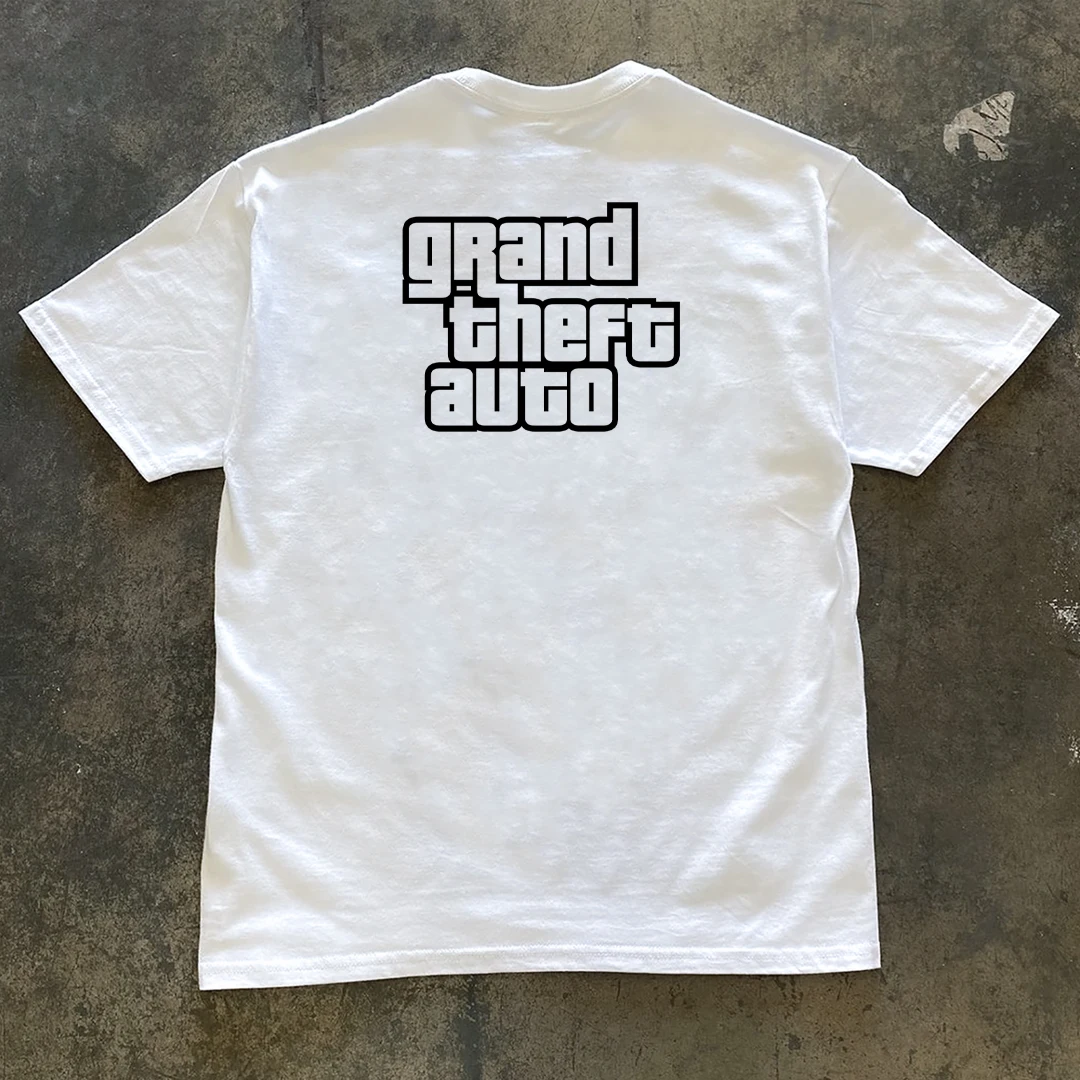 ゲームテーマのカートゥーンプリントTシャツ：夏のゲームフェスに最適なカジュアルウェア