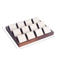 胡桃木製の耳飾り収納スタンド【デスクトップ用・展示用】