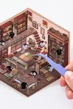 3D立体デコレーションシール【ミニチュアハウス・DIY手作り・収納シーン】