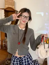 女子用 ニットカーディガン【リボン付き・イエロー・カレッジスタイル・重ね着風デザイン】