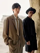 水波纹理のメンズジャケット【フィット・通勤向け・カジュアル】（セットアップ対応）