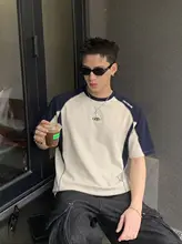 レトロレーシングスタイル ラグランカラーTシャツ【夏用・明るいラインデザイン・フィット・ショートスリーブ】