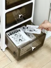 移動式デスクサイド収納キャビネット【多層・引き出し付き・文具や雑貨に最適】
