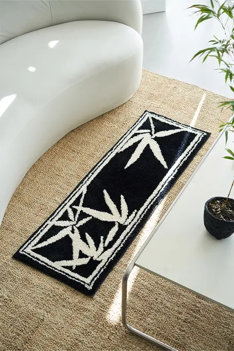 防滑中古風フワフワラグ【玄関・ソファ・ベッドサイド用】