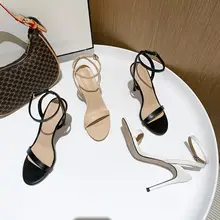 セクシーなサマーヒールサンダル【ヒール・オープントゥ・アンクルストラップ】