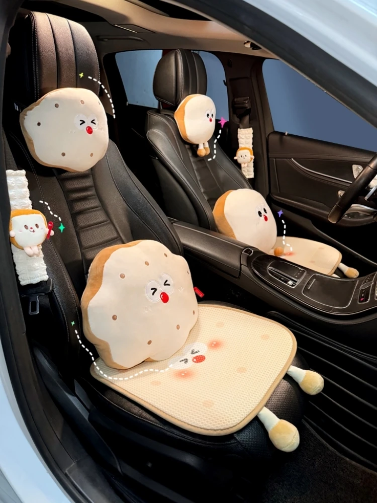 2人用クッションの選定：可愛いクッキー型デザインの車用ヘッドレスト枕の実用性と使い分け